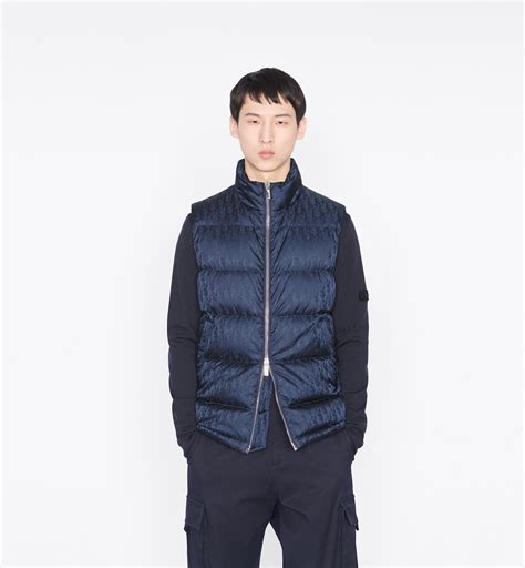 dior oblique down jacket light blue|dior sleeveless down jacket.